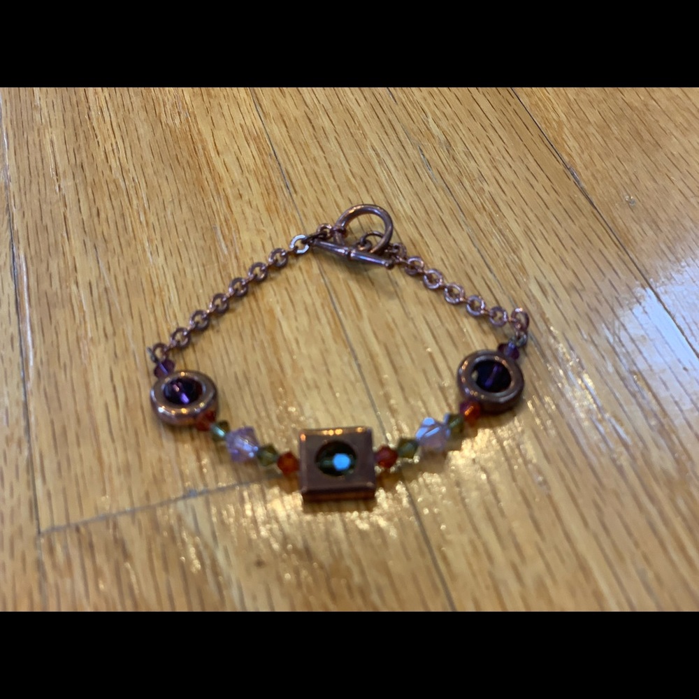 Swarovski colored beads bracelet.